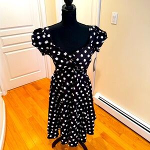 Stop Staring NWT Black and White Polka Dot Dress, size 1X (14)